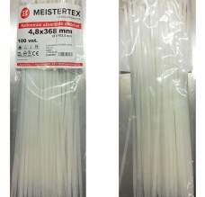 Užtraukiamas tvirtinimo dirželis 4,6x370 mm baltas 100 vnt. 