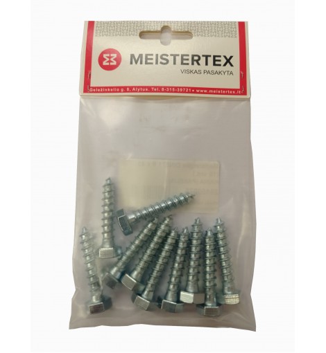 Medsraigtis DIN571 8x40, baltas, 10 vnt. Medsraigtis DIN571 8x40, baltas, 10 vnt.