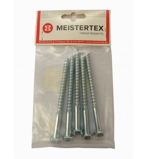 Medsraigtis DIN571 8x90, baltas, 5 vnt. Medsraigtis DIN571 8x90, baltas, 5 vnt.