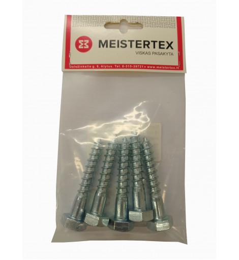 Medsraigtis DIN571 12x60, baltas, 5 vnt. Medsraigtis DIN571 12x60, baltas, 5 vnt.