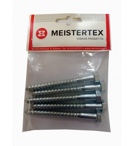 Medsraigtis DIN571 8x80, baltas, 5 vnt. Medsraigtis DIN571 8x80, baltas, 5 vnt.