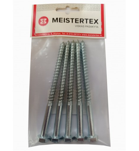 Medsraigtis DIN571 8x120, baltas, 5 vnt. Medsraigtis DIN571 8x120, baltas, 5 vnt.
