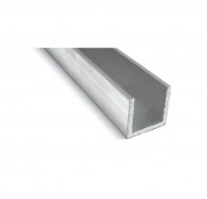 Aliuminio U profilis 15x15x15x2 3M