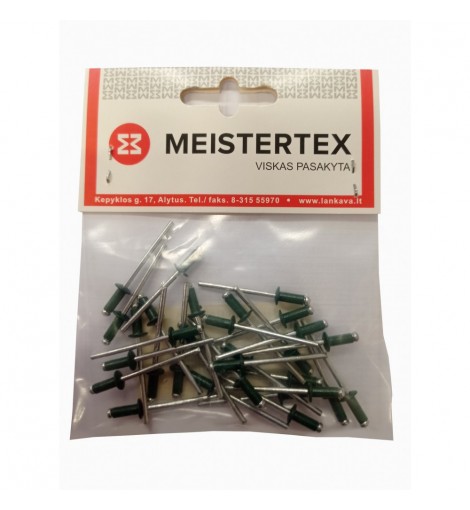 Kniedės 4 x 12 mm RAL6005, 20 vnt. 